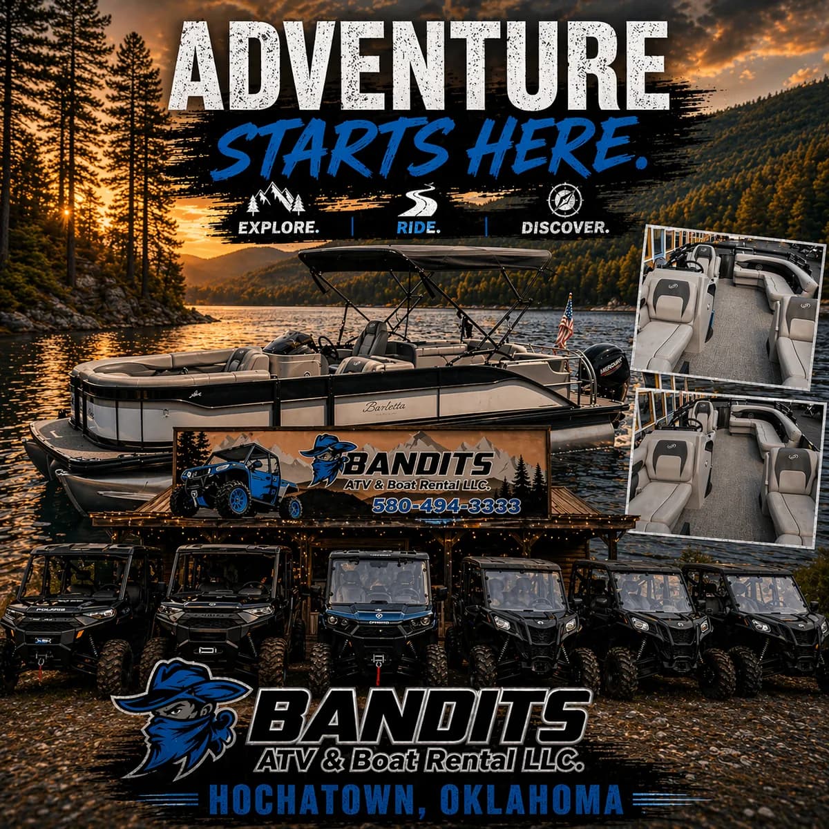 Bandits Atv and Boat Rentals LLC logo