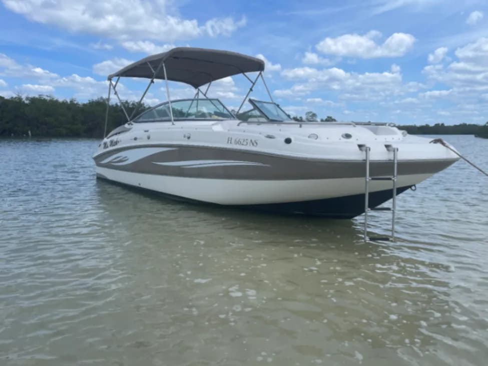 Private captained deck boat charter in Naples